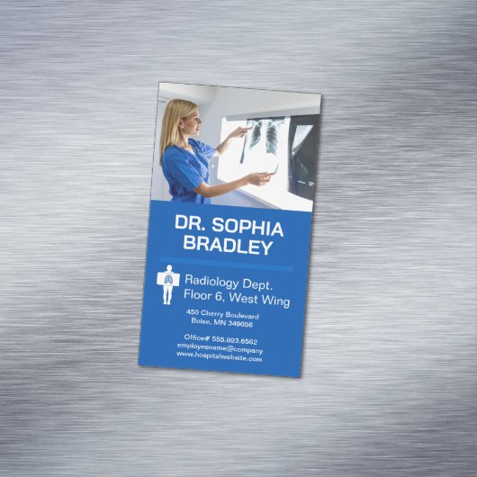 放射線科医による患者X線の検査 マグネット名刺 (インサイチュ)