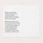 放射線科医による患者X線の検査 名刺 (内部フラット)