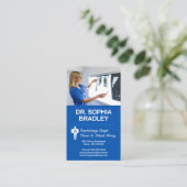 放射線科医による患者X線の検査 名刺 (スタンド正面)