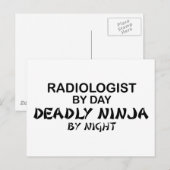 放射線科医による死に至る忍者 ポストカード (正面/裏面)
