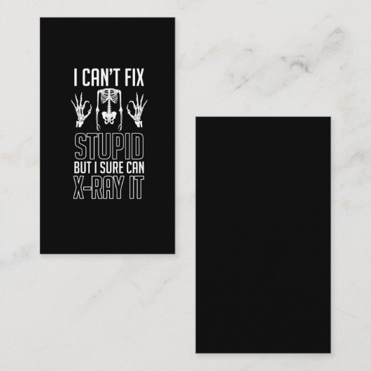 放射線科医の骨格X線技術者の放射線学 名刺 (正面/裏面)