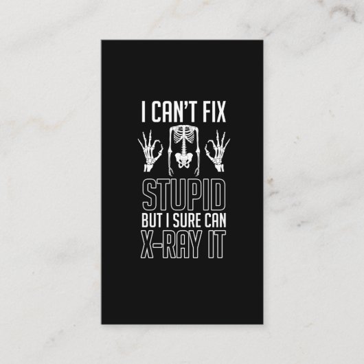 放射線科医の骨格X線技術者の放射線学 名刺 (正面)