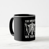 放射線科医はEmを壊すEm放射線学X線を取る マグカップ (正面左)