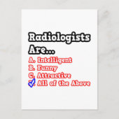 放射線科医クイズ...ジョーク ポストカード (正面)