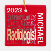 放射線科外科カスタム セラミックオーナメント (正面)