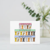 放射線終了トリートメントおめでとう ポストカード (スタンド正面)