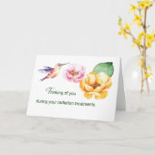 放射線考えトリートメントの花の間あなた カード (黄色い花)