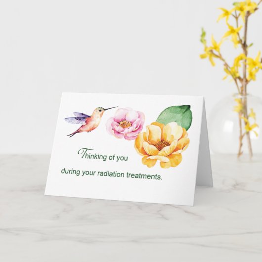 放射線考えトリートメントの花の間あなた カード (黄色い花)