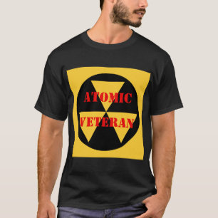 放射線記号付きTシャツ原子退役軍人 Tシャツ