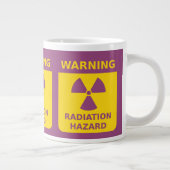 放射線警告のジャンボマグ ジャンボコーヒーマグカップ (右)