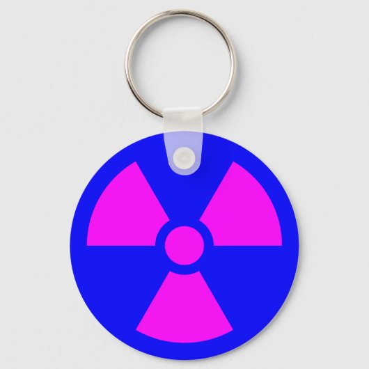 放射線警告の記号 キーホルダー (正面)
