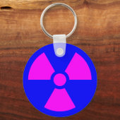 放射線警告の記号 キーホルダー (正面)