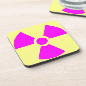 放射線警告の記号 コースター (左側)