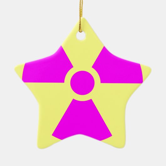 放射線警告の記号 セラミックオーナメント (正面)