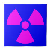 放射線警告の記号 タイル (正面)