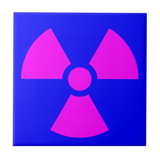 放射線警告の記号 タイル (正面)