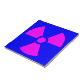 放射線警告の記号 タイル (側面)