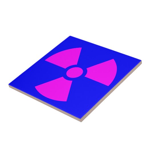 放射線警告の記号 タイル (側面)