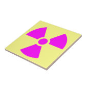 放射線警告の記号 タイル (側面)