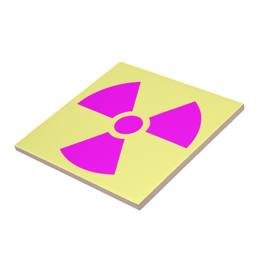 放射線警告の記号 タイル (側面)