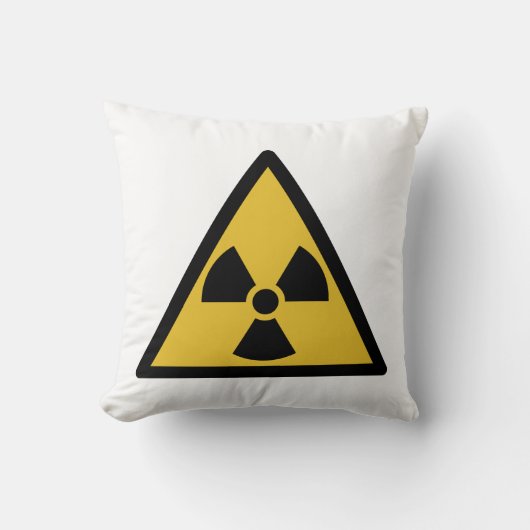 放射線警告の記号（放射性危険） クッション (正面)