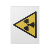 放射線警告の記号（放射性危険） ノートパッド (回転)