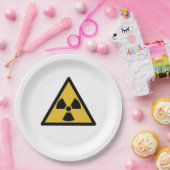 放射線警告の記号（放射性危険） ペーパープレート (パーティー)