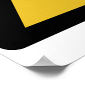 放射線警告の記号（放射性危険） ポスター (角)