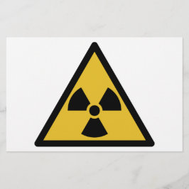 放射線警告の記号（放射性危険） 便箋