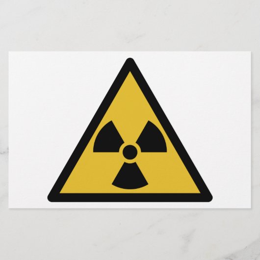 放射線警告の記号（放射性危険） 便箋 (正面)