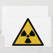 放射線警告の記号（放射性危険） 便箋 (正面/裏面)