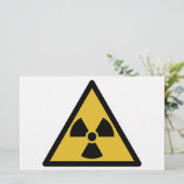 放射線警告の記号（放射性危険） 便箋 (スタンド正面)