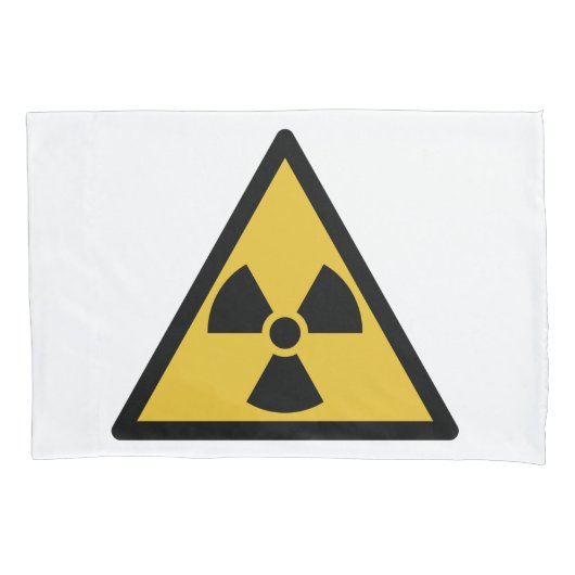放射線警告の記号（放射性危険） 枕カバー (正面)