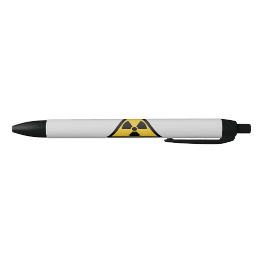放射線警告の記号(放射性危険) 黒ボールペン (ボトム)