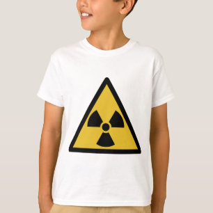 放射線警告の記号(放射性危険) Tシャツ