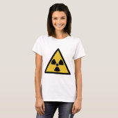 放射線警告の記号（放射性危険） Tシャツ (正面フル)