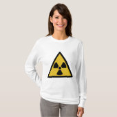 放射線警告の記号（放射性危険） Tシャツ (正面フル)