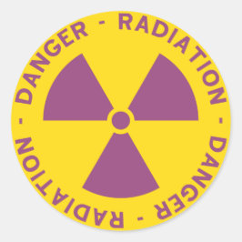 放射線警告ステッカー ラウンドシール