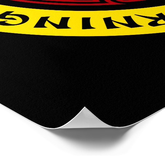 放射線警告ポスター ポスター (角)