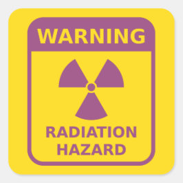 放射線警告標識シール スクエアシール