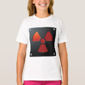 放射線警告記号インダストリアルメタルサイン Tシャツ (正面)