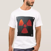 放射線警告記号インダストリアルメタルサイン Tシャツ (正面)