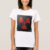 放射線警告記号インダストリアル金属サイン Tシャツ (正面)