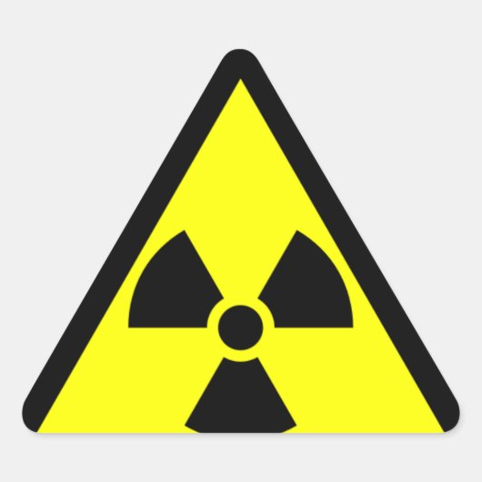 放射線警告 三角形シール (正面)