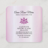 *～*放射線霊気エネルギー修復Lotus MAGENTA スクエア名刺 (裏面)