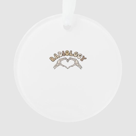 放射線骨格ハートハンドクラシックル オーナメント (正面)