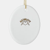 放射線骨格ハートハンドクラシックル セラミックオーナメント (右)