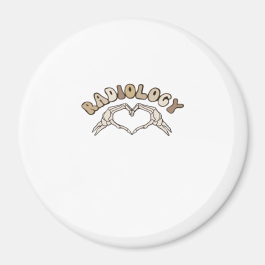 放射線骨格ハートハンドクラシックル マグネット (正面)