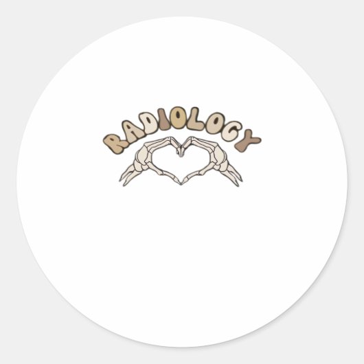 放射線骨格ハートハンドクラシックル ラウンドシール (正面)