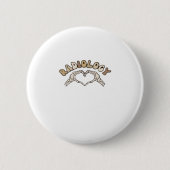 放射線骨格ハートハンドクラシックル 缶バッジ (正面)